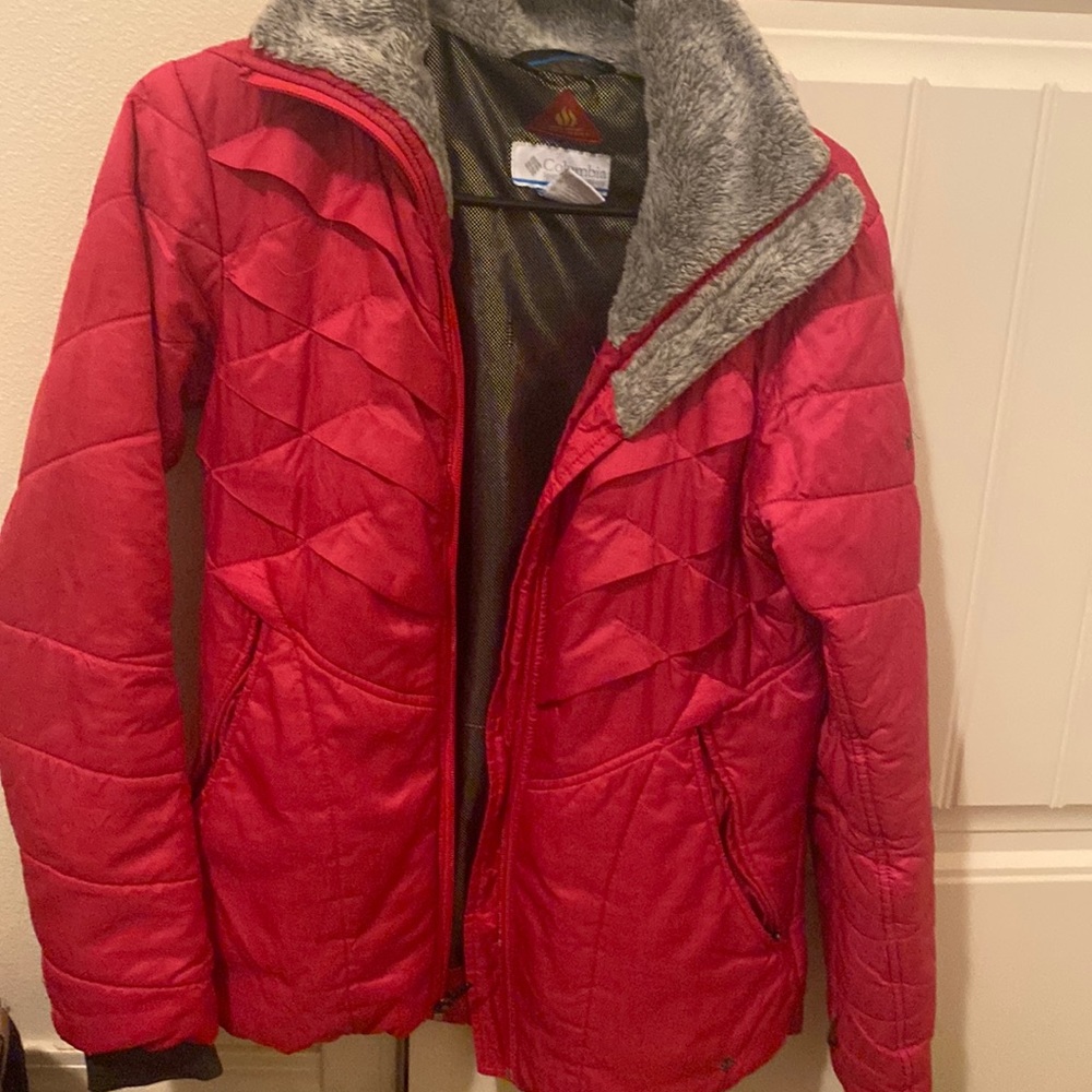Womens Columbia winter coat, pink